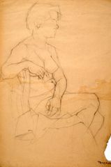 Mujer sentada - Oscar Tusquets Blanca