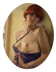 Anna mostrando un seno - Oscar Tusquets Blanca