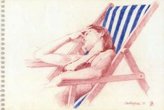 Anna en una tumbona - Oscar Tusquets Blanca