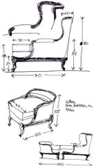 Sillones casa Bertrán - Oscar Tusquets Blanca