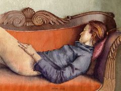 Eva en un diván Napoleon III - Oscar Tusquets Blanca