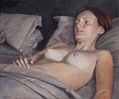 Eva viendo TV - Oscar Tusquets Blanca