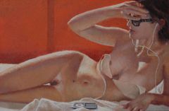 Eva à la plage Tahiti - Oscar Tusquets Blanca